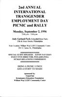 2nd Annual International Transgender Employment Day Picnic and Rally flyer